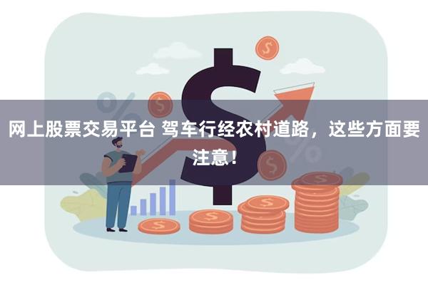 网上股票交易平台 驾车行经农村道路，这些方面要注意！