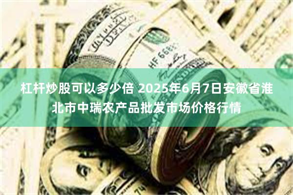杠杆炒股可以多少倍 2025年6月7日安徽省淮北市中瑞农产品批发市场价格行情
