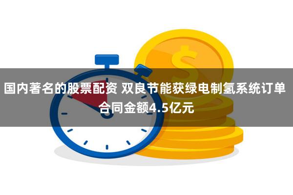 国内著名的股票配资 双良节能获绿电制氢系统订单 合同金额4.5亿元