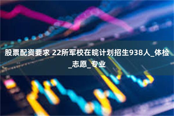 股票配资要求 22所军校在皖计划招生938人_体检_志愿_专业