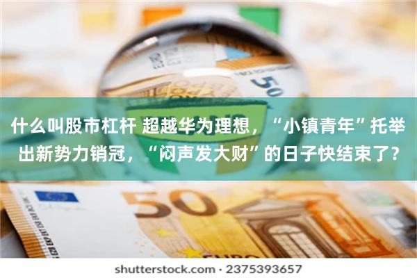 什么叫股市杠杆 超越华为理想，“小镇青年”托举出新势力销冠，“闷声发大财”的日子快结束了？